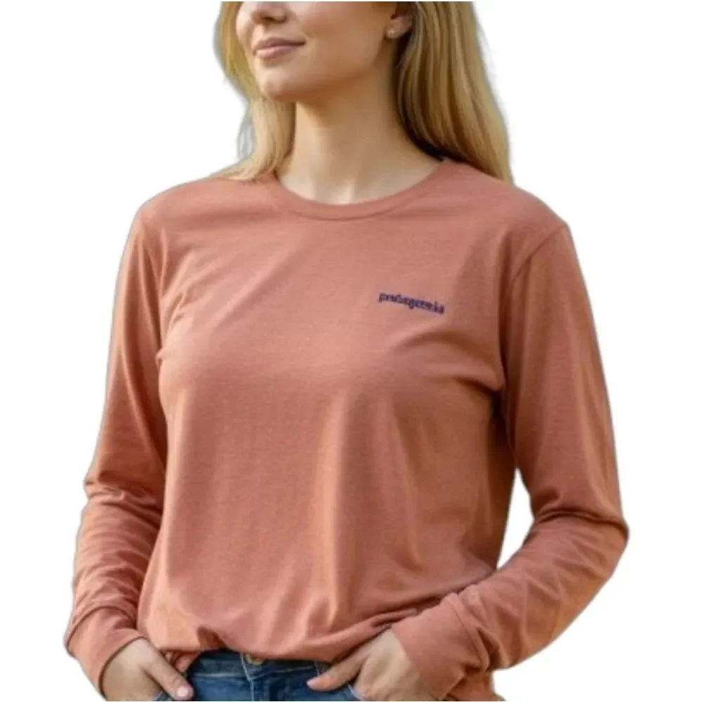 Patagonia Women's Peach Long Sleeve Top Size S - Picture 1 of 10